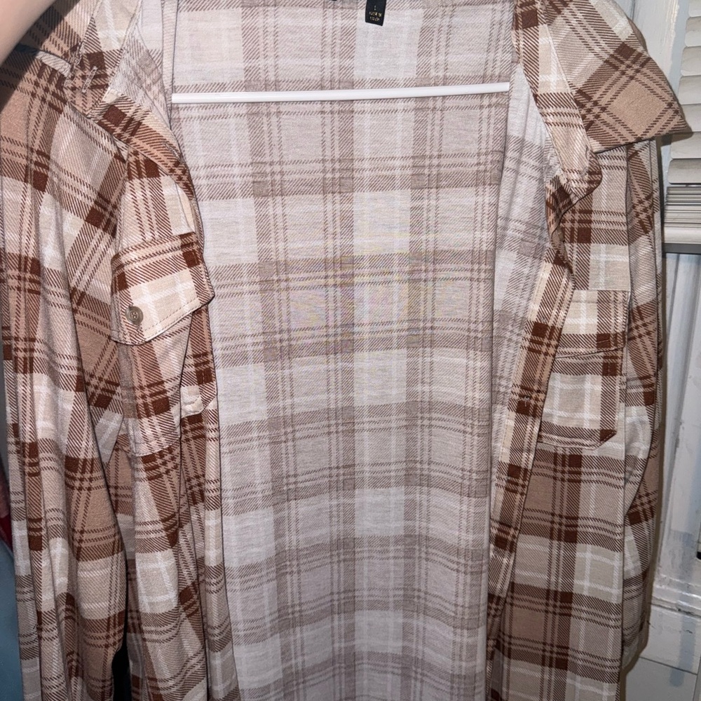 Plaid Button-Up Shirt